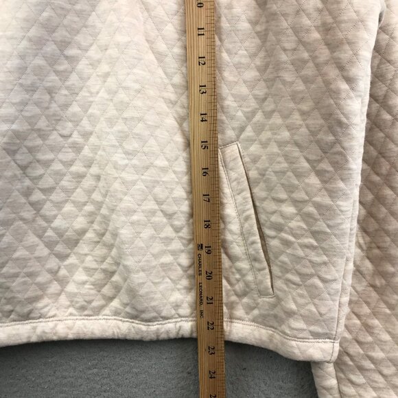 MARINE LAYER Quilted Colorblock Half-Zip Pullover Sweatshirt L - Picture 4 of 9
